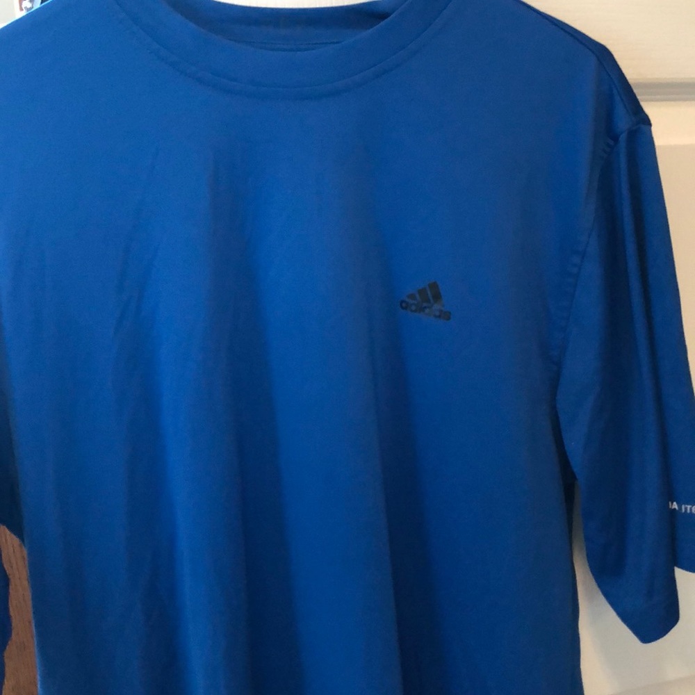 Blue Adidas Short Sleeve Shirt